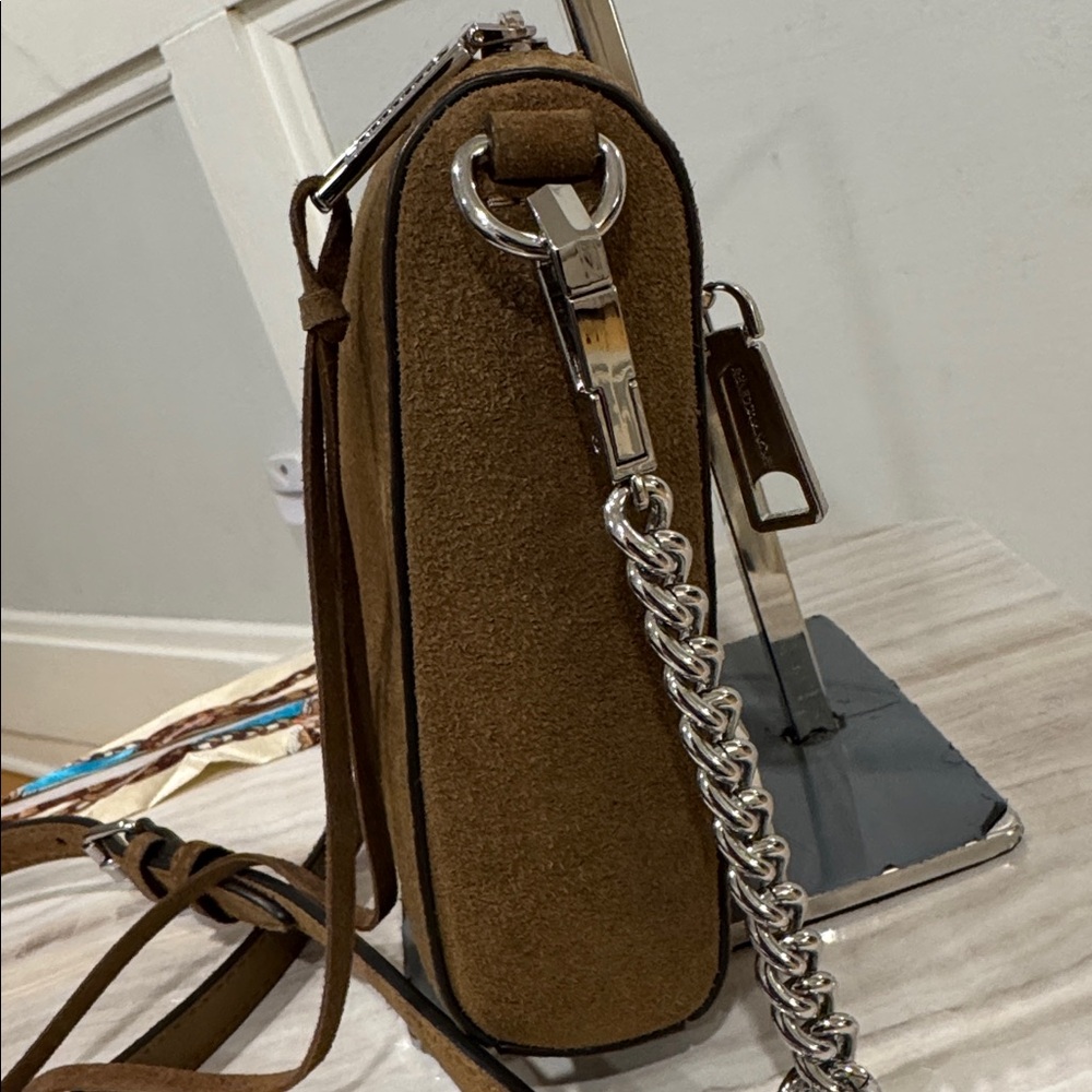 Rebecca Minkoff Avery Brown Suede Crossbody EUC - Picture 7 of 17